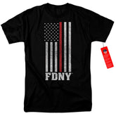New York City Thin Red Line Men's 18/1 Cotton Short-Sleeve T-Shirt