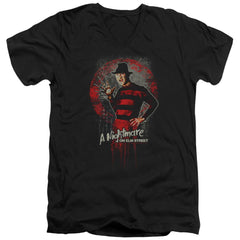 Nightmare On Elm Street This Is God Men's 30/1 Cotton Slim V-Neck T-Shirt
