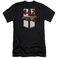 Oldsmobile 442 Men's Ultra-Soft 30/1 Cotton Slim Short-Sleeve T-Shirt