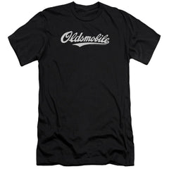 Oldsmobile Oldsmobile Cursive Logo Men's Ultra-Soft 30/1 Cotton Slim Short-Sleeve T-Shirt