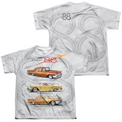 Oldsmobile Rocket Line (Front/Back Print) Youth Regular Fit Poly Short-Sleeve T-Shirt