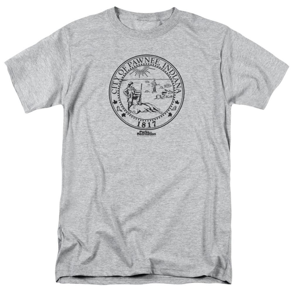 Parks And Recreation Pawnee Seal Men's 18/1 Cotton Short-Sleeve T-Shirt