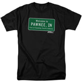 Parks And Recreation Pawnee Sign Men's 18/1 Cotton Short-Sleeve T-Shirt