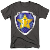 Paw Patrol Chase Badge Men's 18/1 Cotton Short-Sleeve T-Shirt