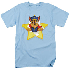 Paw Patrol Chase Torn Star Men's 18/1 Cotton Short-Sleeve T-Shirt