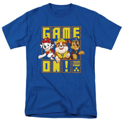 Paw Patrol Game On Team Paw Men's 18/1 Cotton Short-Sleeve T-Shirt