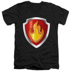 Paw Patrol Marshall Badge Men's 30/1 Cotton Slim V-Neck T-Shirt