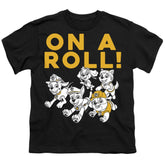 Paw Patrol On A Roll! Youth 18/1 100% Cotton Short-Sleeve T-Shirt