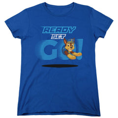Paw Patrol Ready Set Go! Chase Women's 18/1 Cotton Short-Sleeve T-Shirt