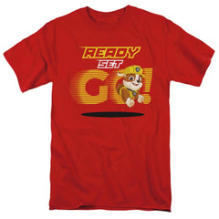 Paw Patrol Ready Set Go! Rubble Men's 18/1 Cotton Short-Sleeve T-Shirt