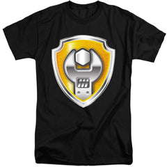 Paw Patrol Rubble Badge Men's 18/1 Tall Cotton Short-Sleeve T-Shirt