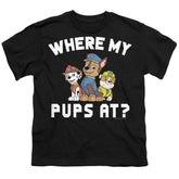 Paw Patrol Where My Pups At? Youth 18/1 100% Cotton Short-Sleeve T-Shirt