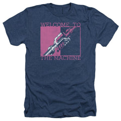 Pink Floyd Welcome To The Machine Men's 30/1 Heather 60 40 Poly Short-Sleeve T-Shirt
