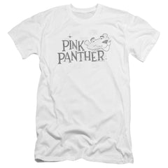 Pink Panther Sketch Logo Men's Ultra-Soft 30/1 Cotton Slim Short-Sleeve T-Shirt