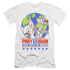 Pinky And The Brain Campaign Men's Ultra-Soft 30/1 Cotton Slim Short-Sleeve T-Shirt