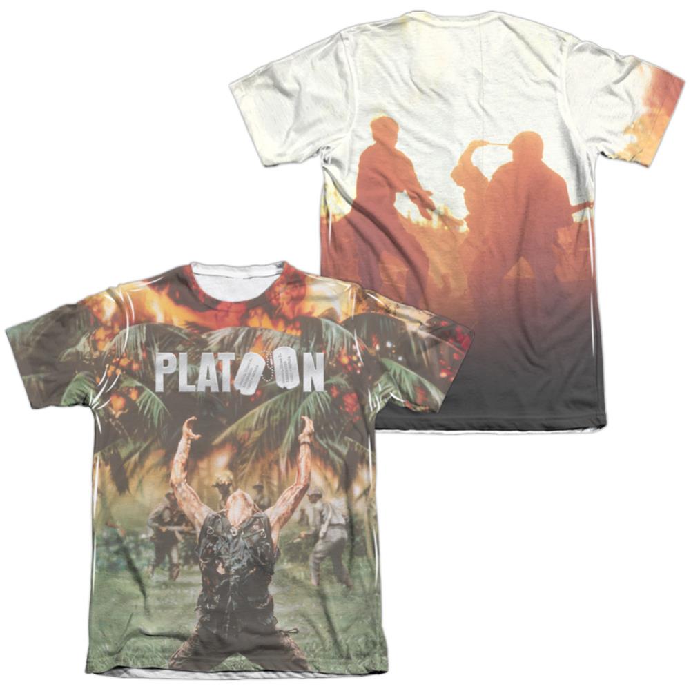 Platoon Key Art (Front/Back Print) Men's Regular Fit Poly Cotton Short-Sleeve T-Shirt