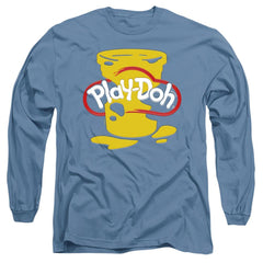 Play Doh Play Doh Messy Stencil Logo Men's 18/1 Cotton Long-Sleeve T-Shirt