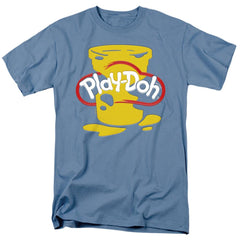 Play Doh Play Doh Messy Stencil Logo Men's 18/1 Cotton Short-Sleeve T-Shirt