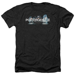Poltergeist II Logo Men's 30/1 Heather 60 40 Poly Short-Sleeve T-Shirt