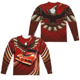 Pontiac Firebird Flames (Front/Back Print) Men's Regular Fit Polyester Long-Sleeve T-Shirt