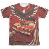 Pontiac Firebird Flames Men's Regular Fit Poly Cotton Short-Sleeve T-Shirt