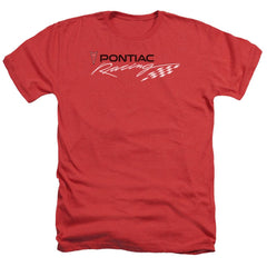 Pontiac Red Pontiac Racing Men's 30/1 Heather 60 40 Poly Short-Sleeve T-Shirt