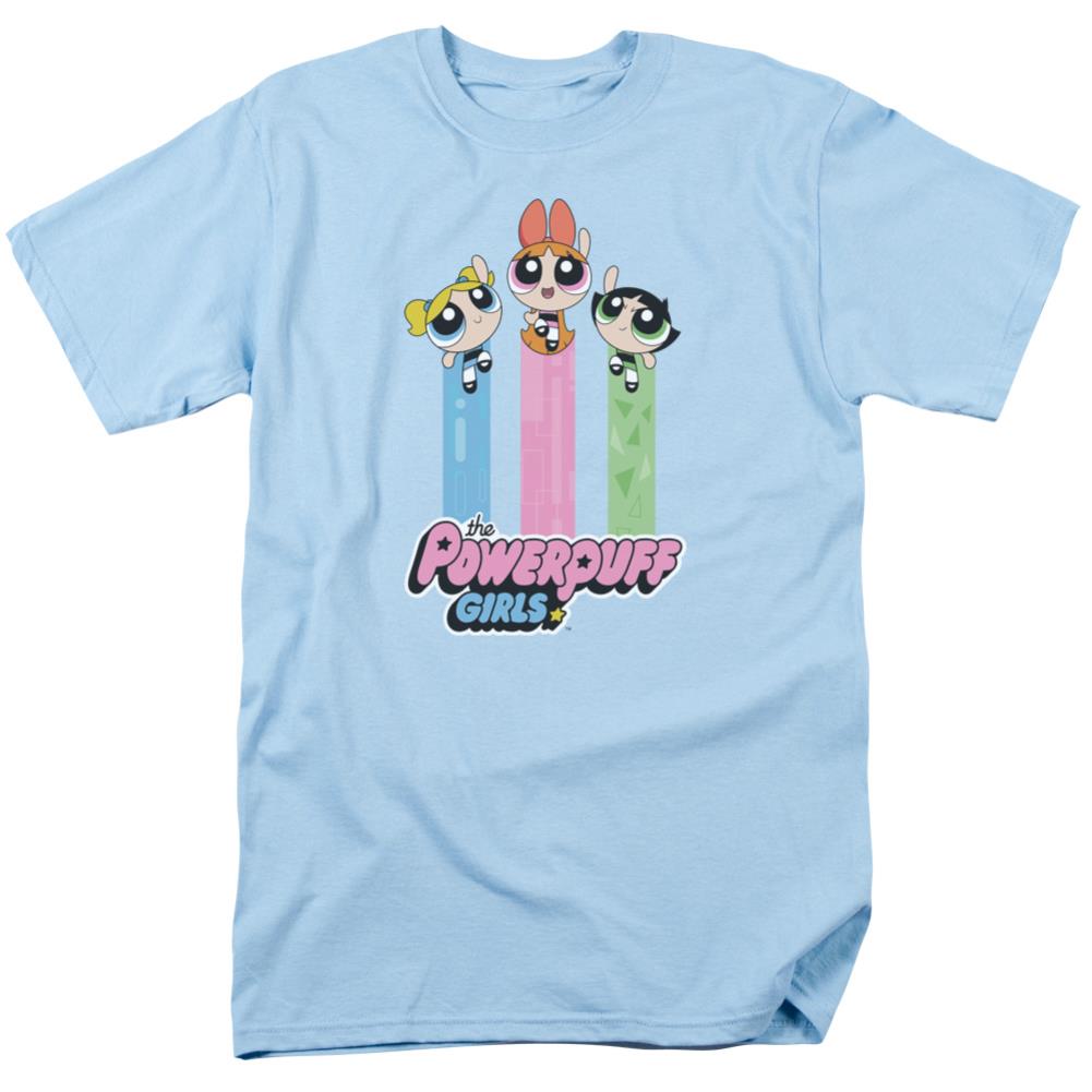 Powerpuff GirLong-Sleeve T-Shirthe Girls Fly Men's 18/1 Cotton Short-Sleeve T-Shirt