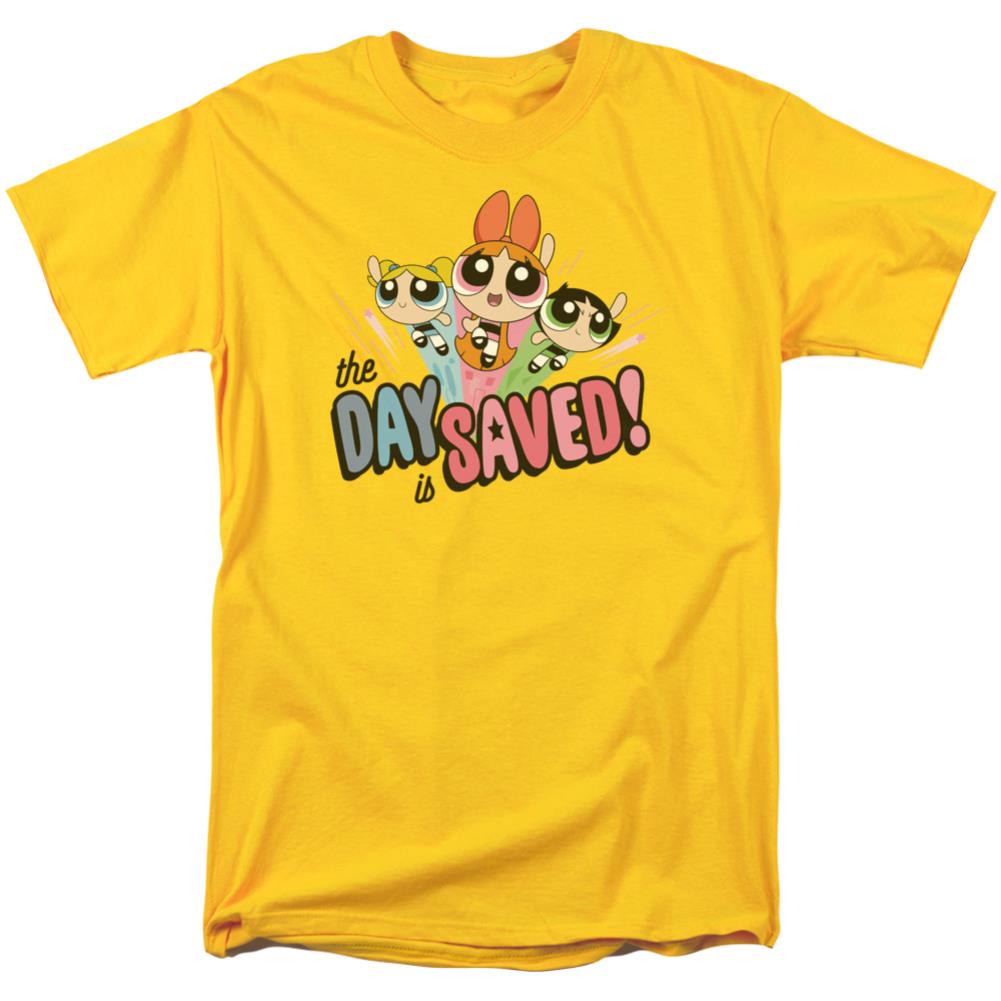 Powerpuff Girls Day Saved Men's 18/1 Cotton Short-Sleeve T-Shirt