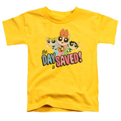 Powerpuff Girls Day Saved Toddler 18/1 Cotton Short-Sleeve T-Shirt