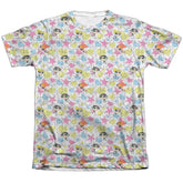 Powerpuff Girls Powerpuff Pattern Men's Regular Fit Poly Cotton Short-Sleeve T-Shirt