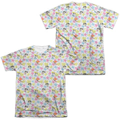 Powerpuff Girls Powerpuff Pattern Men's Regular Fit Poly Cotton Short-Sleeve T-Shirt