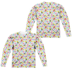 Powerpuff Girls Powerpuff Pattern Men's Regular Fit Polyester Long-Sleeve T-Shirt