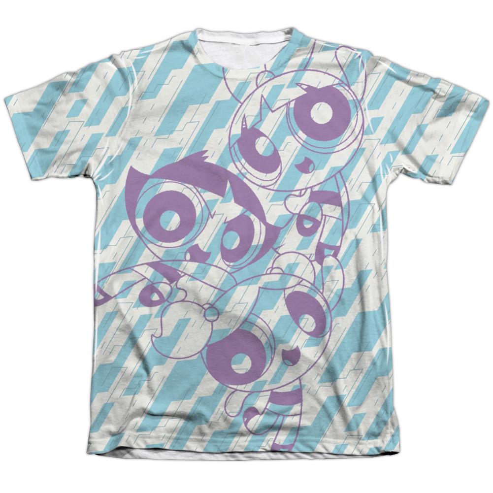Powerpuff Girls Purple Pattern Men's Regular Fit Poly Cotton Short-Sleeve T-Shirt