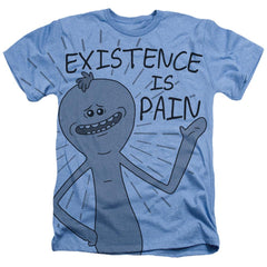 Rick And Morty A Meeseeks Existence Men's 30/1 Cotton Poly SS Heather T