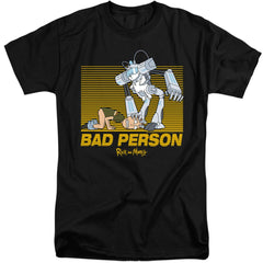 Rick And Morty Bad Person Men's 18/1 Tall Cotton Short-Sleeve T-Shirt
