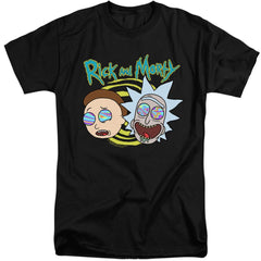 Rick And Morty Blown Minds Men's 18/1 Tall Cotton Short-Sleeve T-Shirt