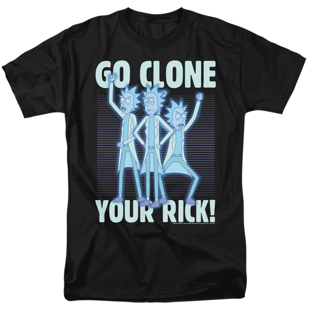 Rick And Morty Go Clone Your Rick Men's 18/1 Cotton Short-Sleeve T-Shirt