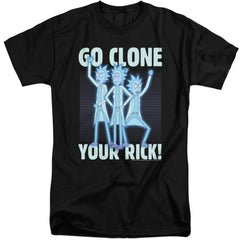 Rick And Morty Go Clone Your Rick Men's 18/1 Tall Cotton Short-Sleeve T-Shirt