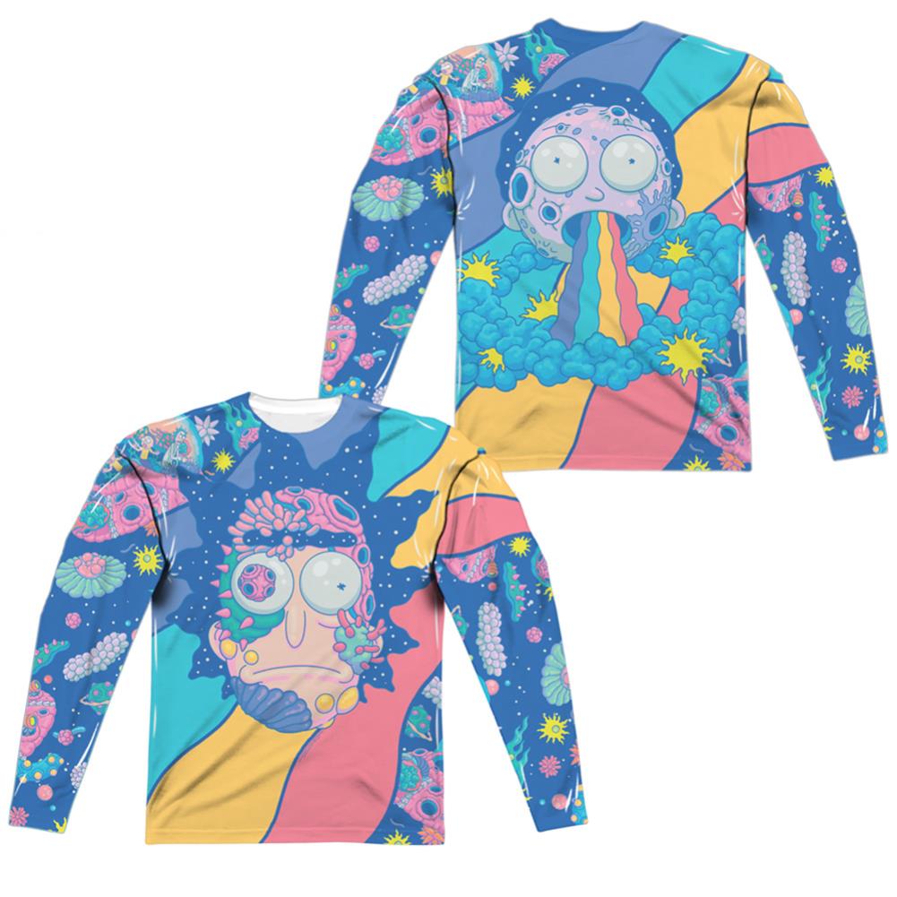 Rick And Morty Goodbye Men's Regular Fit Polyester Long-Sleeve T-Shirt