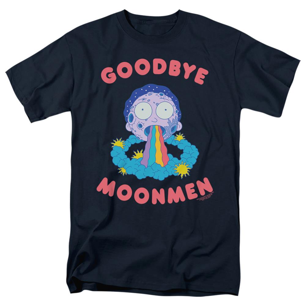 Rick And Morty Goodbye Moonmen Men's 18/1 Cotton Short-Sleeve T-Shirt