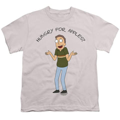 Rick And Morty Hungry For Apples Youth 18/1 100% Cotton Short-Sleeve T-Shirt