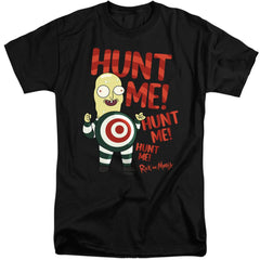 Rick And Morty Hunt Me Men's 18/1 Tall Cotton Short-Sleeve T-Shirt