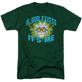 Rick And Morty If God Exists Men's 18/1 Cotton Short-Sleeve T-Shirt