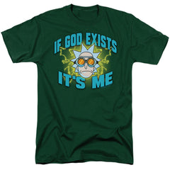 Rick And Morty If God Exists Men's 18/1 Cotton Short-Sleeve T-Shirt