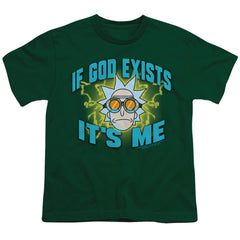 Rick And Morty If God Exists Youth 18/1 100% Cotton Short-Sleeve T-Shirt