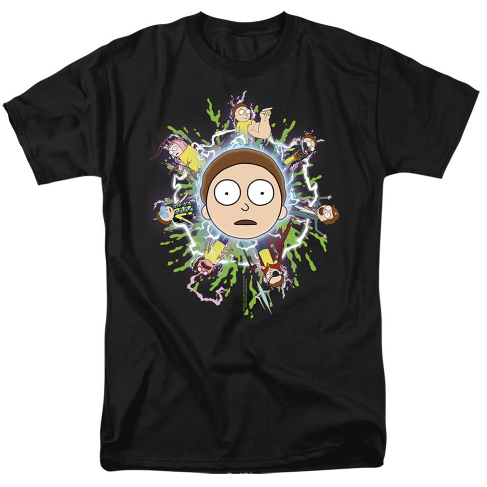 Rick And Morty Multiple Morty Men's 18/1 Cotton Short-Sleeve T-Shirt