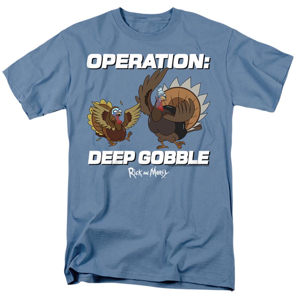 Rick And Morty Operation Deep Gobble Men's 18/1 Cotton Short-Sleeve T-Shirt