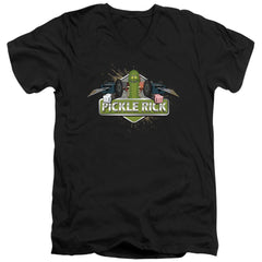Rick And Morty Pickle Rick Men's 30/1 Cotton Slim V-Neck T-Shirt