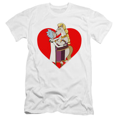 Rick And Morty Rick And Horse Kiss Men's Ultra-Soft 30/1 Cotton Slim Short-Sleeve T-Shirt
