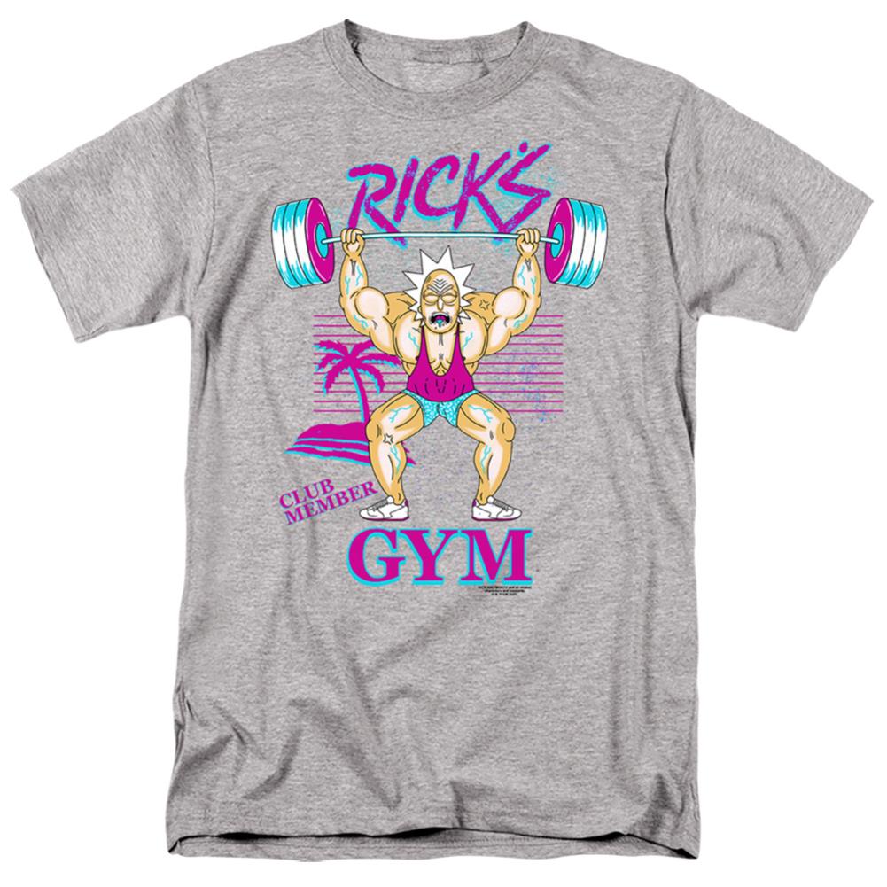 Rick And Morty Rick's Gym Men's 18/1 Cotton Short-Sleeve T-Shirt